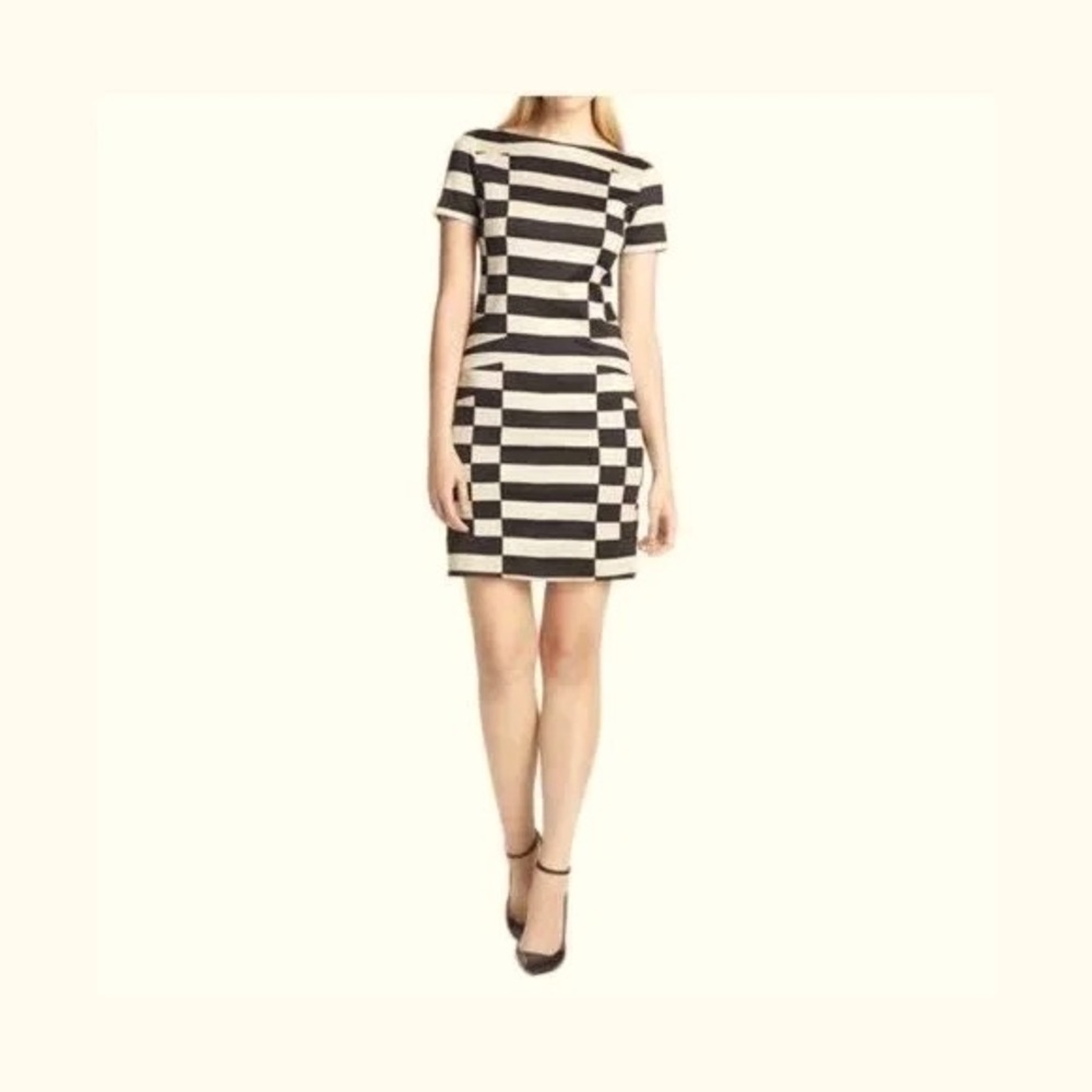 Diane Von Furstenberg DVF Kathleen Striped Sheath Dress - Sz Small